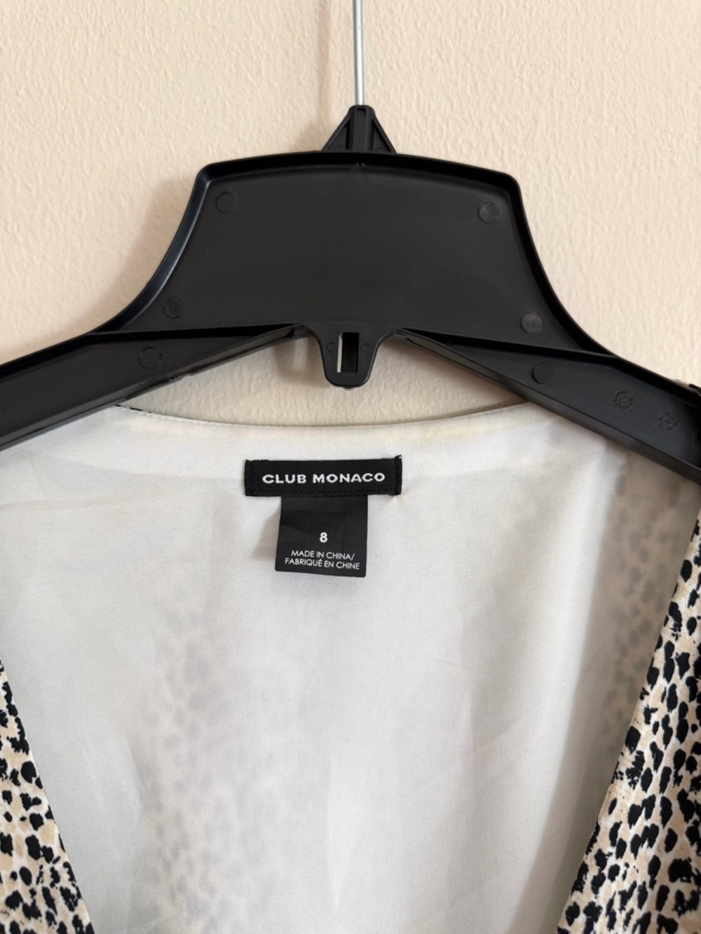 Club Monaco Flutter Sleeve Geovanna Wrap Mini Dress Mini Leopard Print Sz 8 - Picture 6 of 15